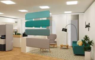 Akustische Elemente für eine bessere Raumakustik im Büro